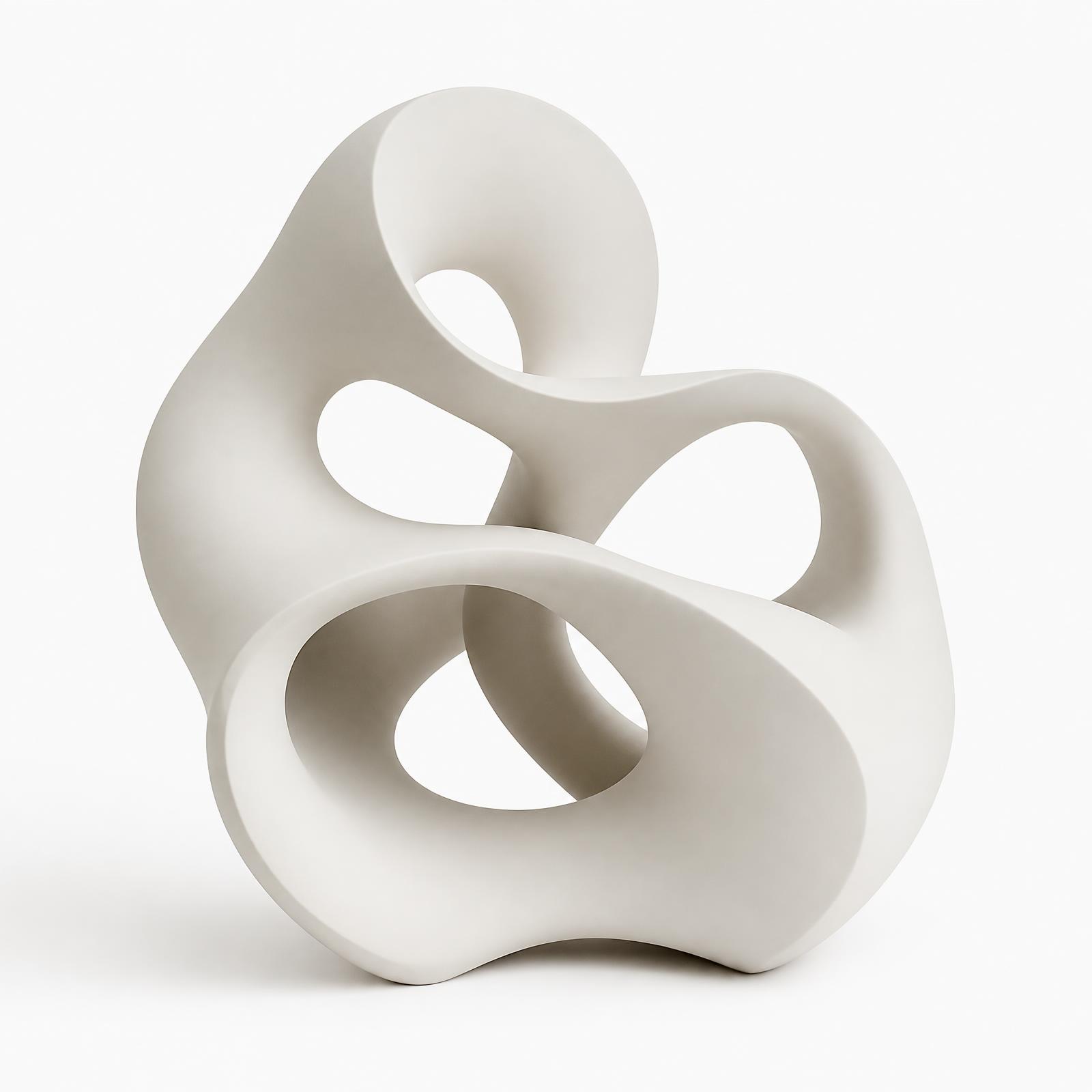 Abstract sculptural form representing interconnected intelligent systems.